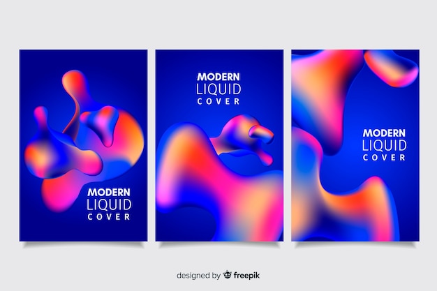 Set of covers with liquid effect