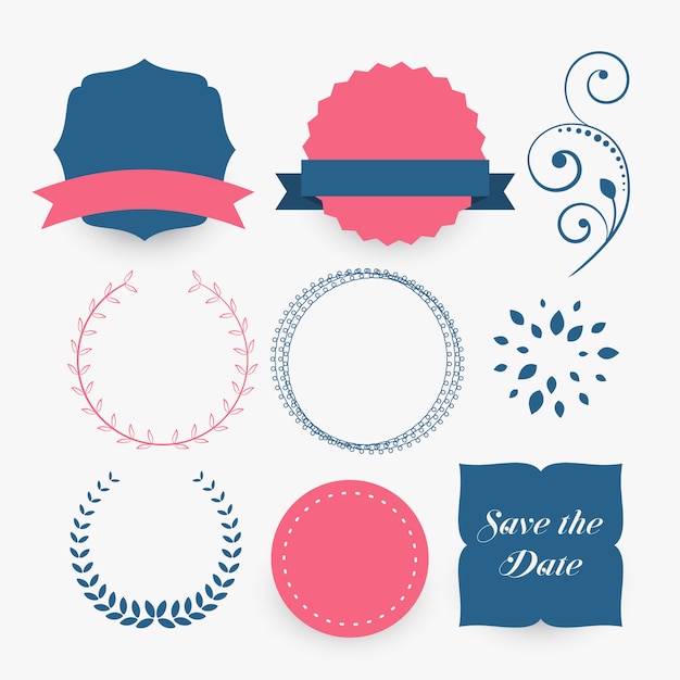 Free Vector set of decorative design elements