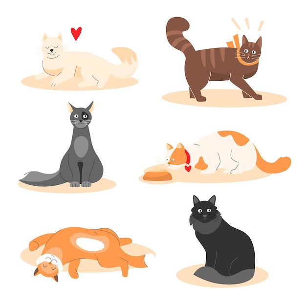 Free vector set of different adorable animals