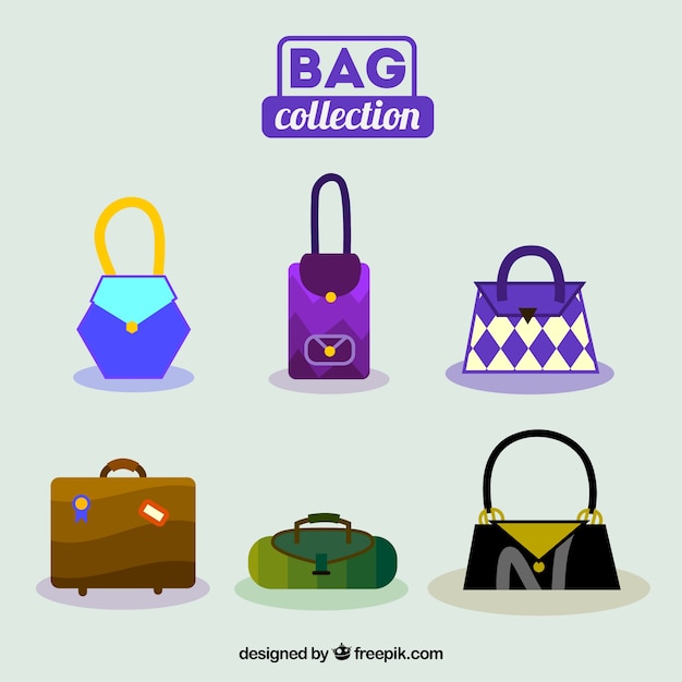 Free Vector set of geometric bags