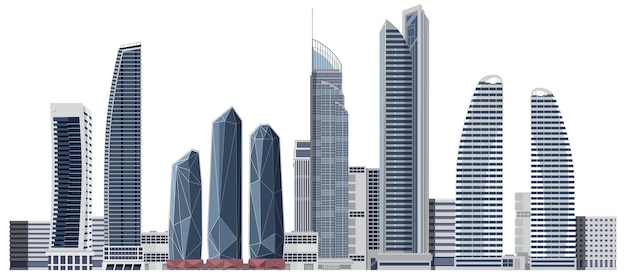 Free Vector set of high rise building in gold coast queensland australia