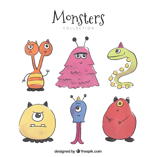 Free vector set of monster characters