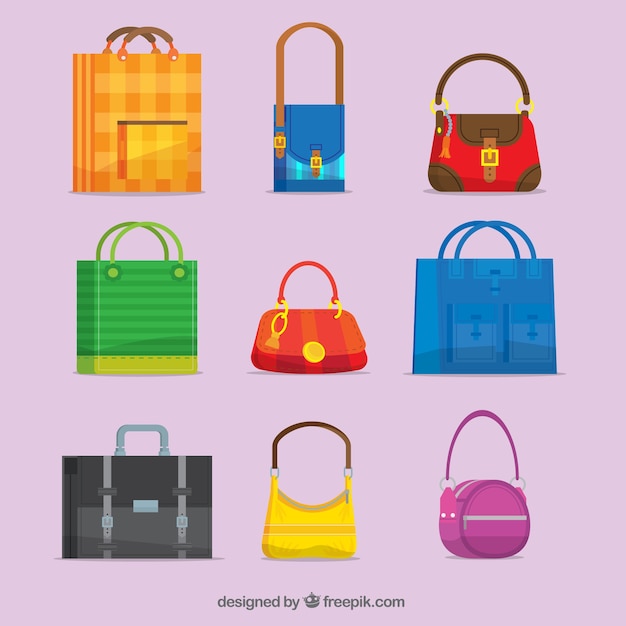 Free Vector set of ready bags