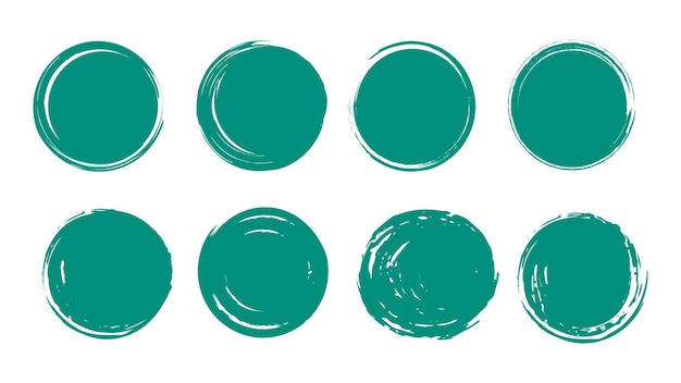 Free Vector set of rounded grunge