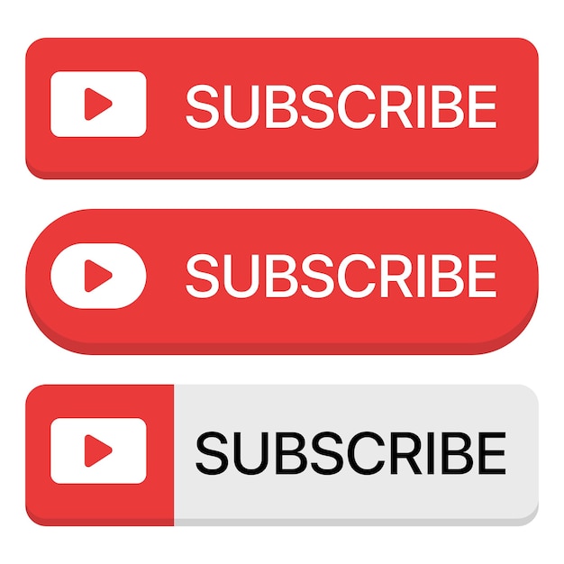 Free Vector set of subscribe buttons