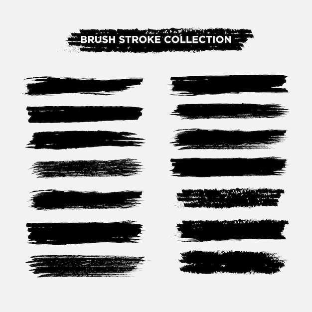 Free vector set of vector brush strokes