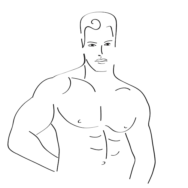 Free Vector sexy man sketch 