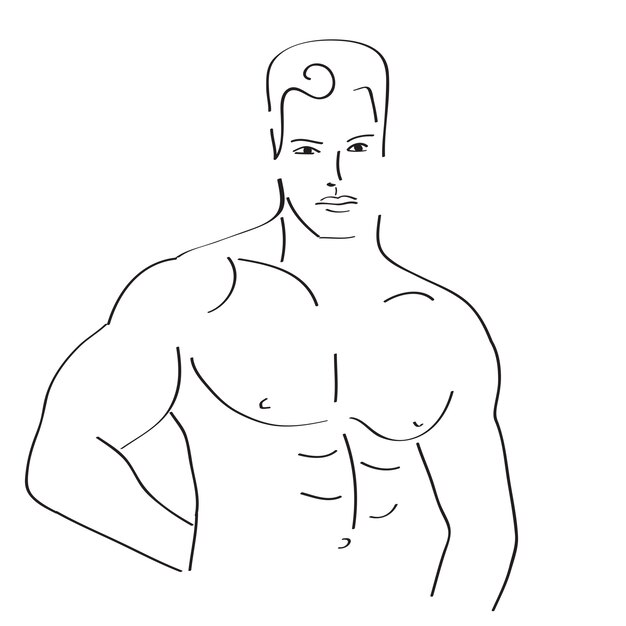 Sexy man sketch 