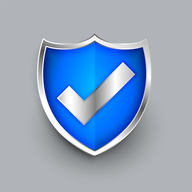 Free vector shield icon with check mark symbol design