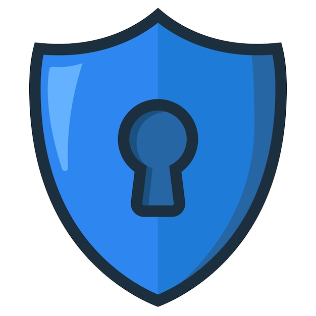 Free Vector shield lock cartoon style