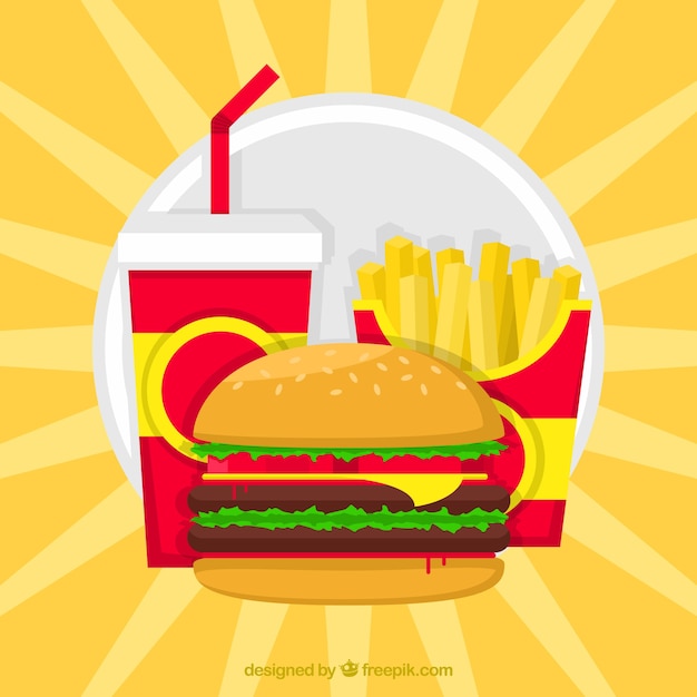 Free Vector shiny burger background