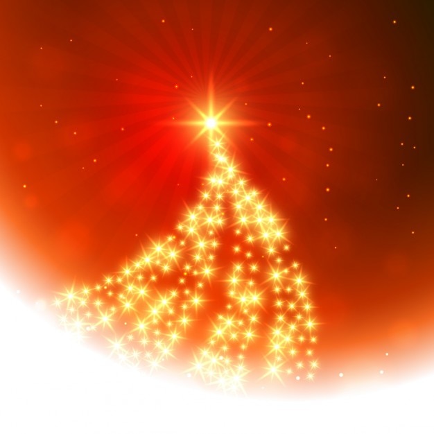 Free Vector shiny glowing christmas tree