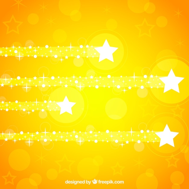 Free vector shiny yellow star trail set