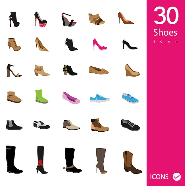 Shoes icons collection