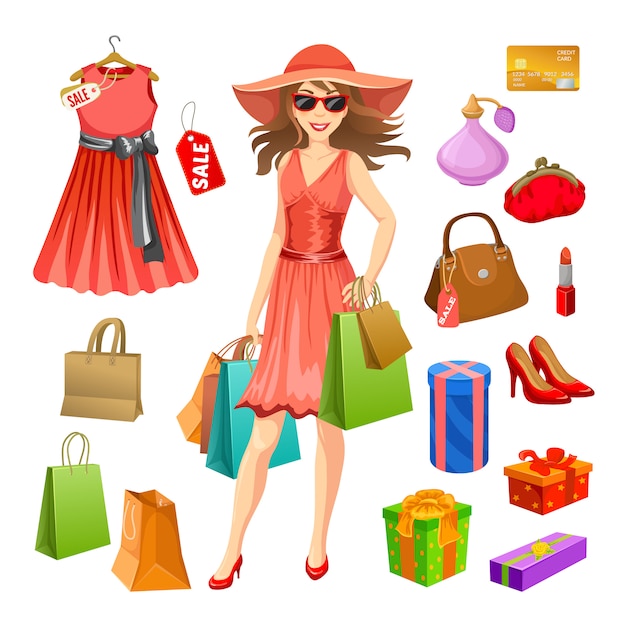 Shopping Elements Set