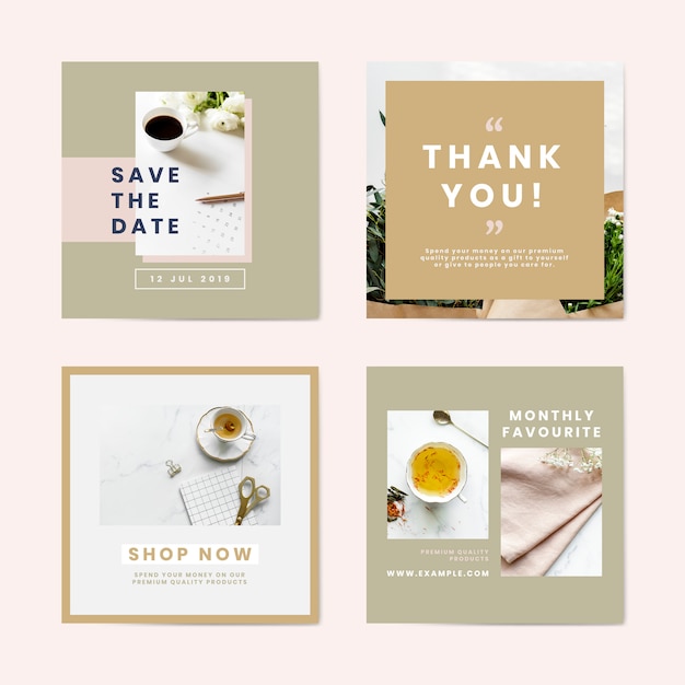 Free Vector shopping and sale advertisement templates set