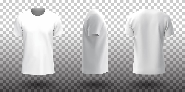 Free vector short sleeves white t-shirt mockup