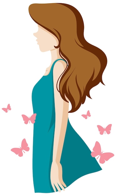 Free vector side view of beautiful woman