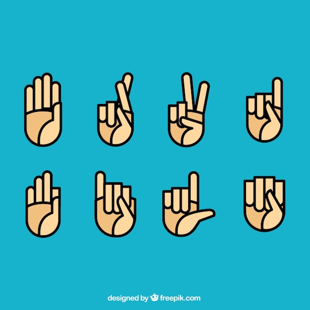 Free Vector sign language icons