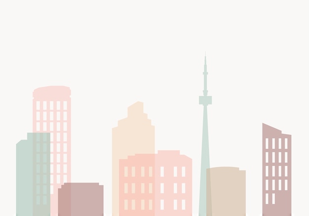 Silhouette skyline illustration