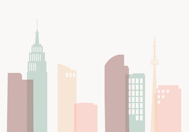 Free Vector silhouette skyline illustration