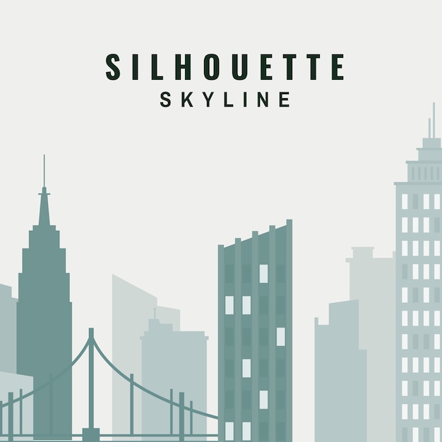 Silhouette skyline illustration