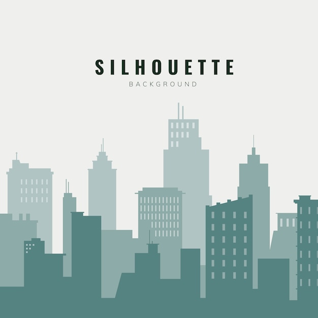 Free vector silhouette skyline illustration