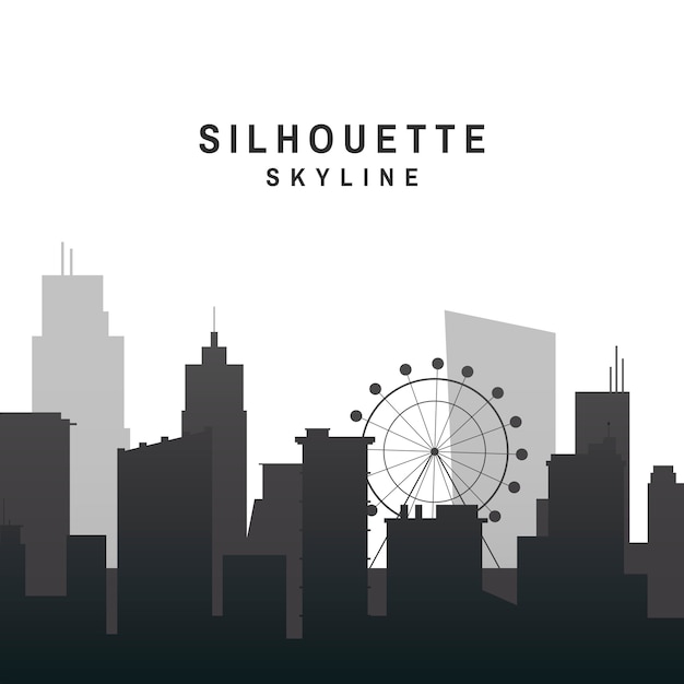 Free Vector silhouette skyline illustration