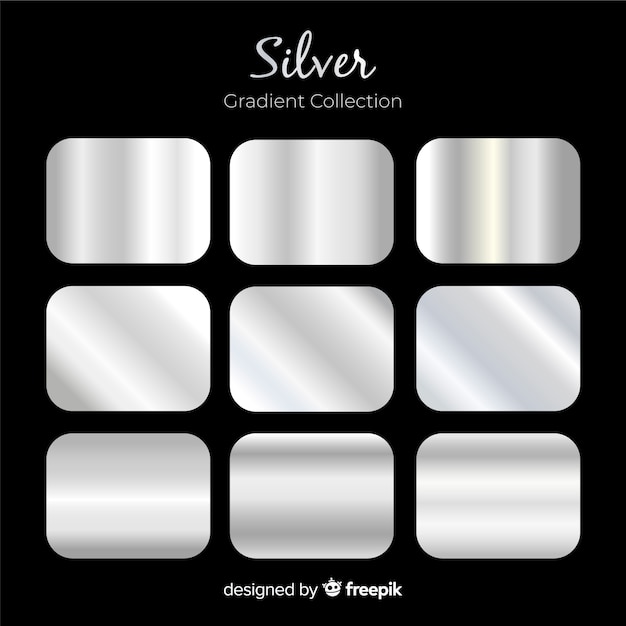 Free Vector silver gradient collection