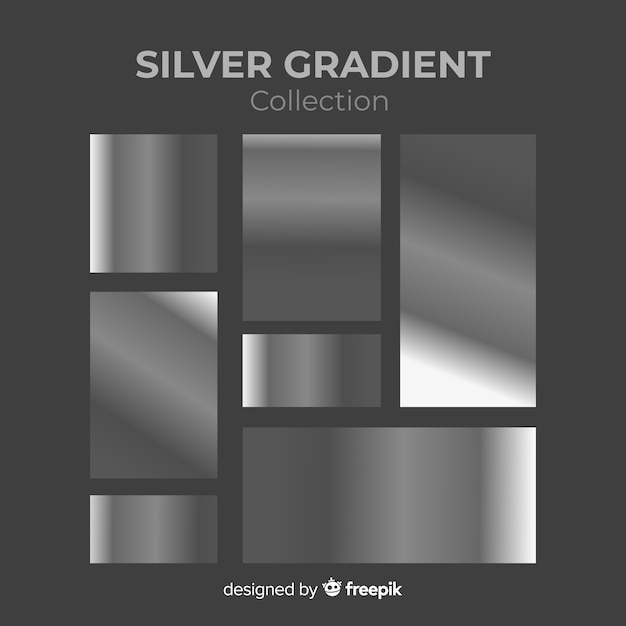 Free Vector silver gradient collection