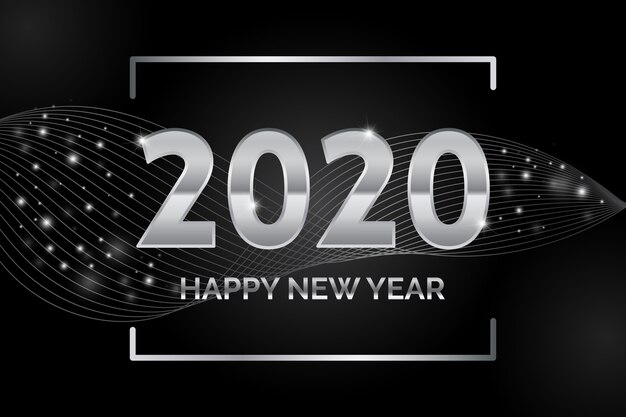 Silver happy new year 2020