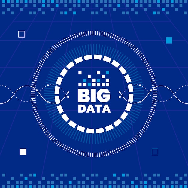 Free Vector simple big data background