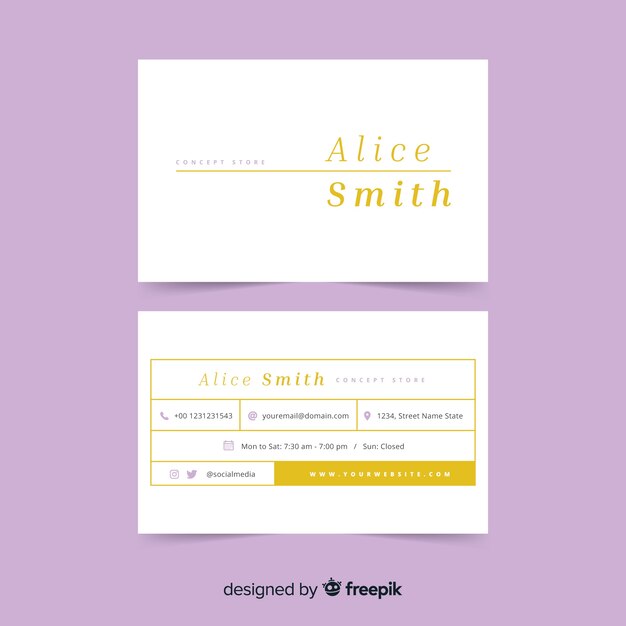 Simple business card template