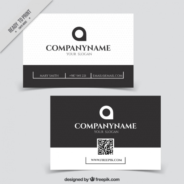 Free Vector simple company card 