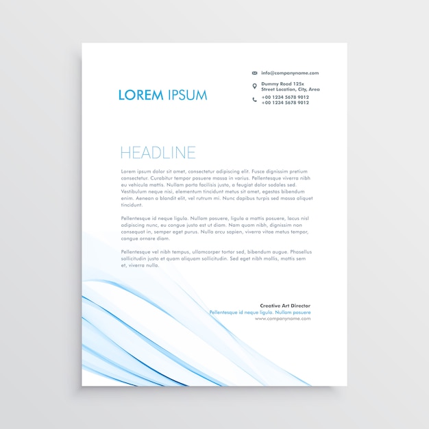 Free Vector simple creative letterhead template design