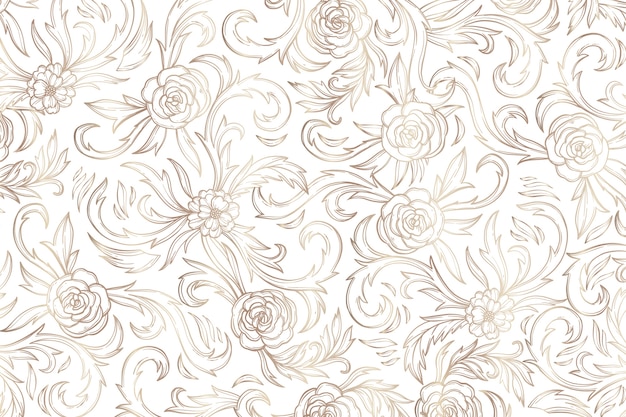 Simple golden ornamental floral background