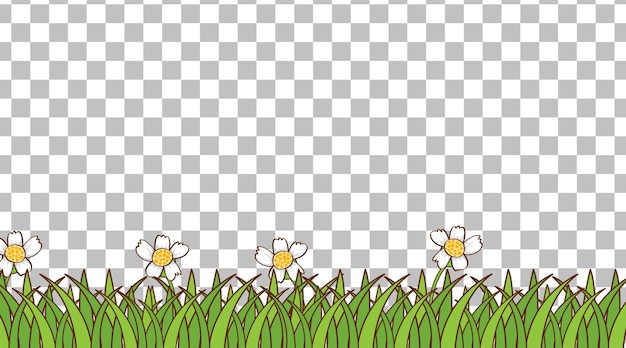 Free vector simple grass field on transparent background