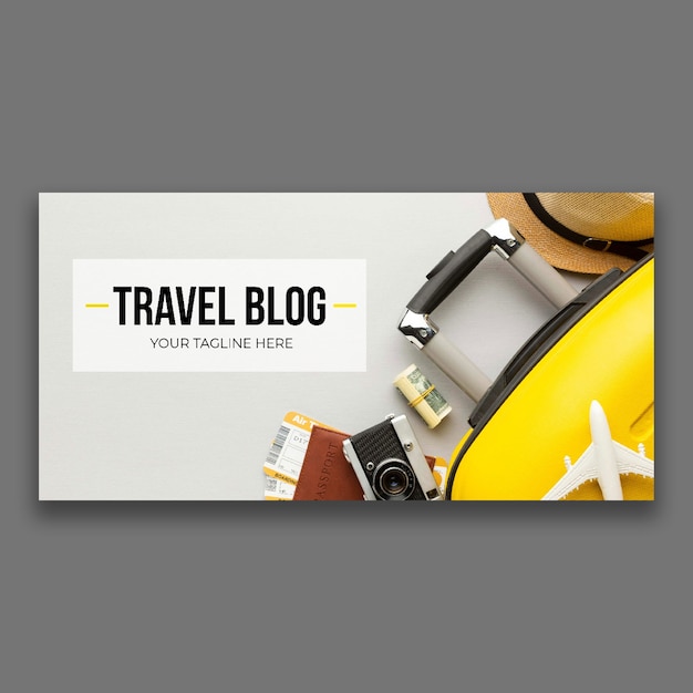 Simple travel background blog header