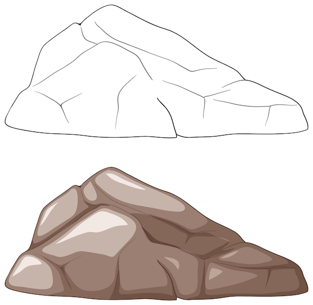 Free Vector simplified vector illustration of rocks