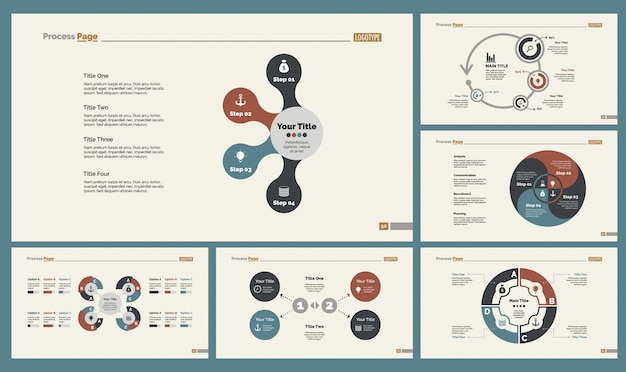 Six Economics Slide Templates Set