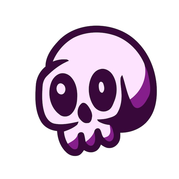 Free vector skull hallowen doodle icon