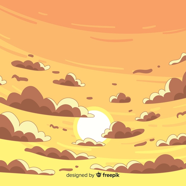 Free Vector sky sunset  background