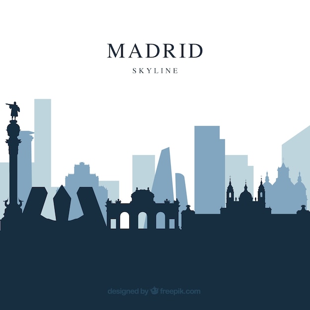 Skyline design of madrid