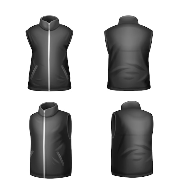Free vector sleeveless jacket set