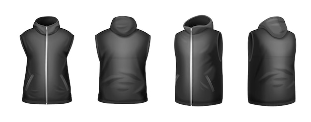 Free vector sleeveless jacket set