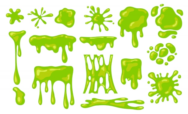 Free Vector slime splashes set