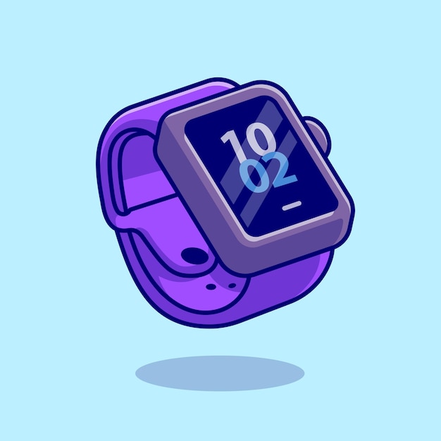 Free vector smart watch cartoon vector icon illustration. technology object icon concept isolated premium vector. flat cartoon style