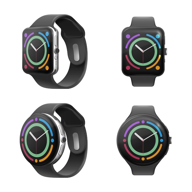 Smart Watch Realistic Set