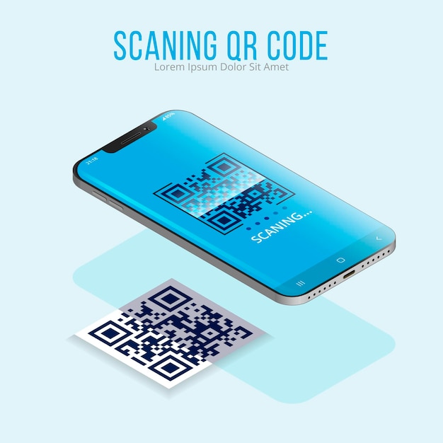 Smartphone scanning qr code