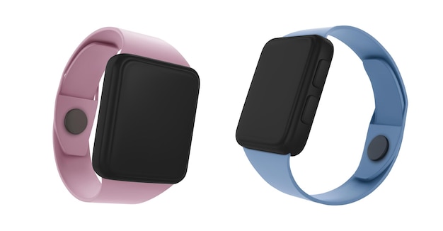 Smartwatch with blank screen and black wrist band